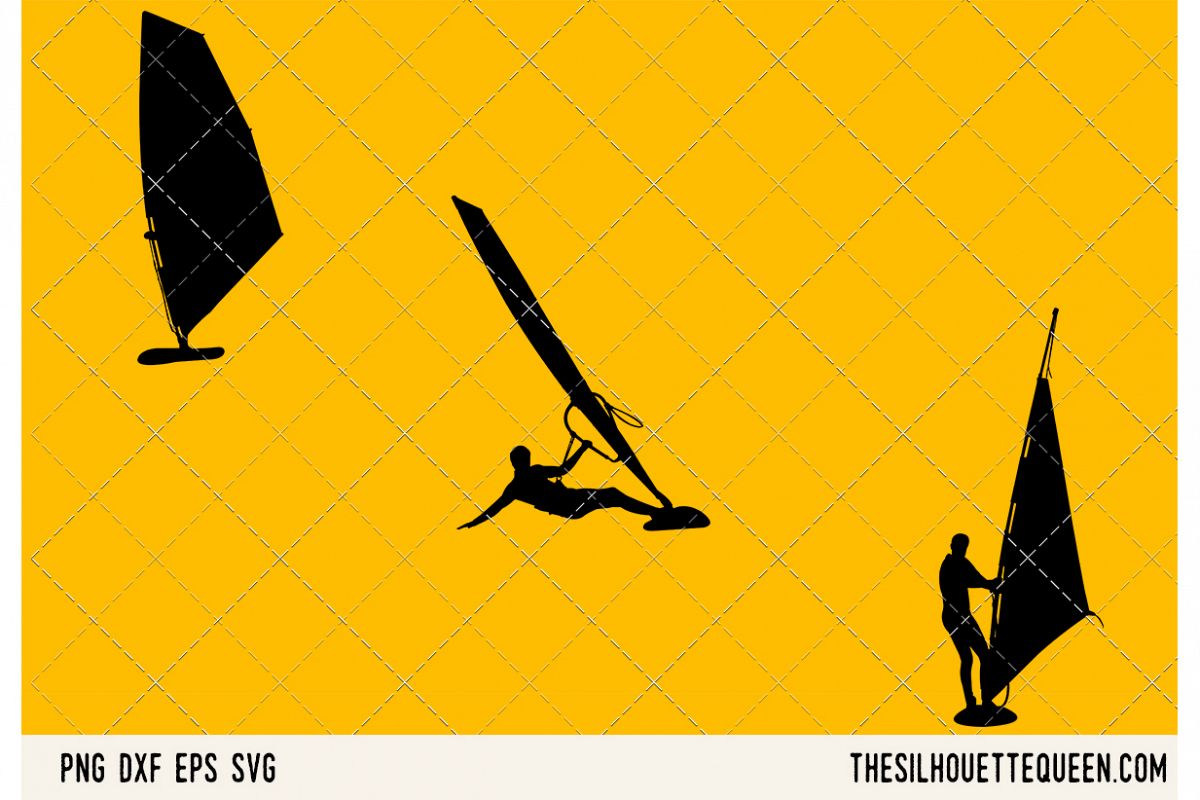 Wind Surfing SVG example image 1