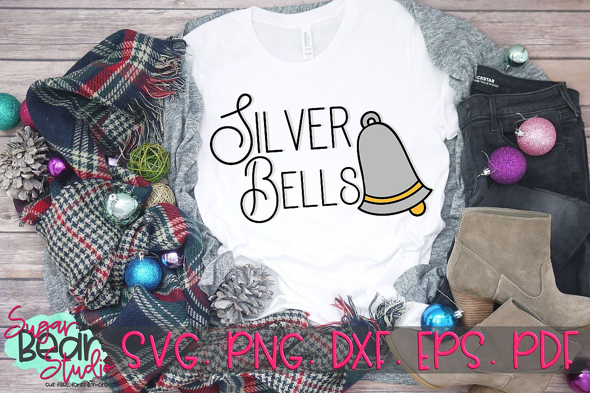 Silver Bells - A Christmas SVG example image 1