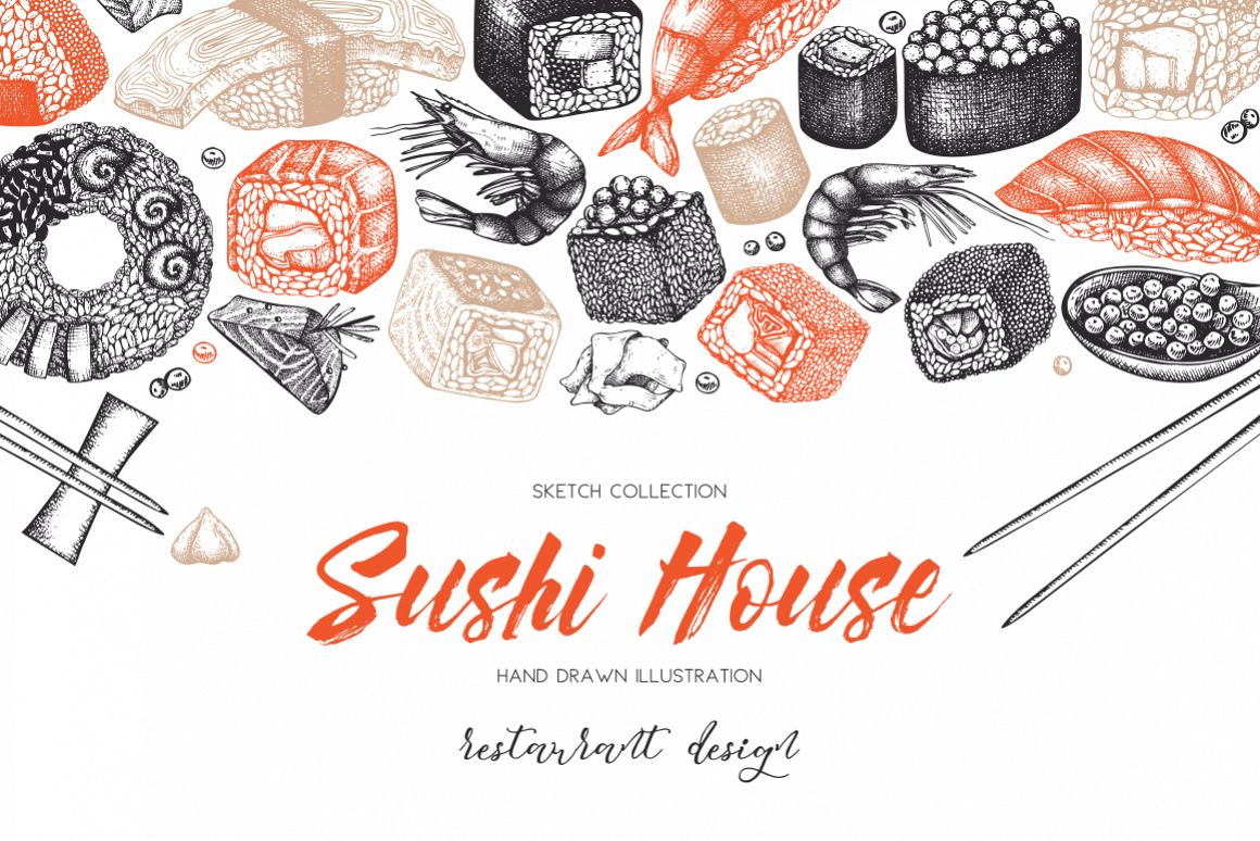 Vector Sushi Collection example image 1