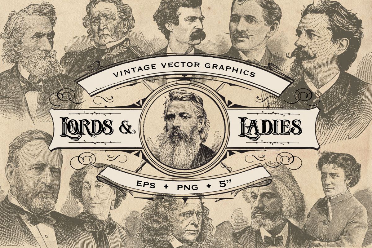 Vintage Lords & Ladies Graphics example image 1