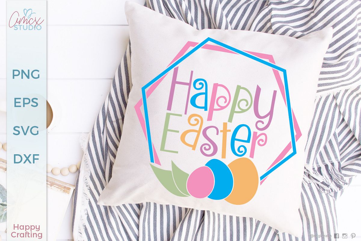 Happy Easter - Easter Sign Cut Craft Files example image 1