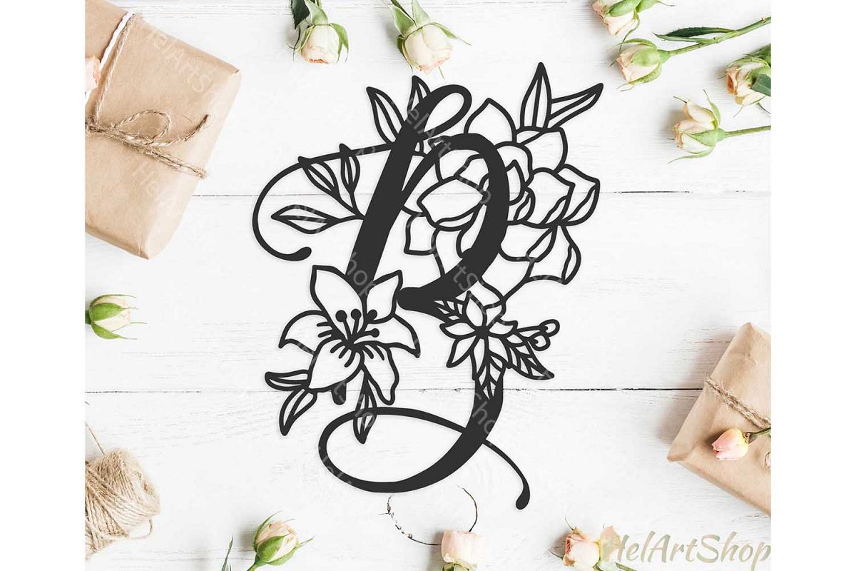 Free Free 122 Floral Monogram Letter Svg SVG PNG EPS DXF File