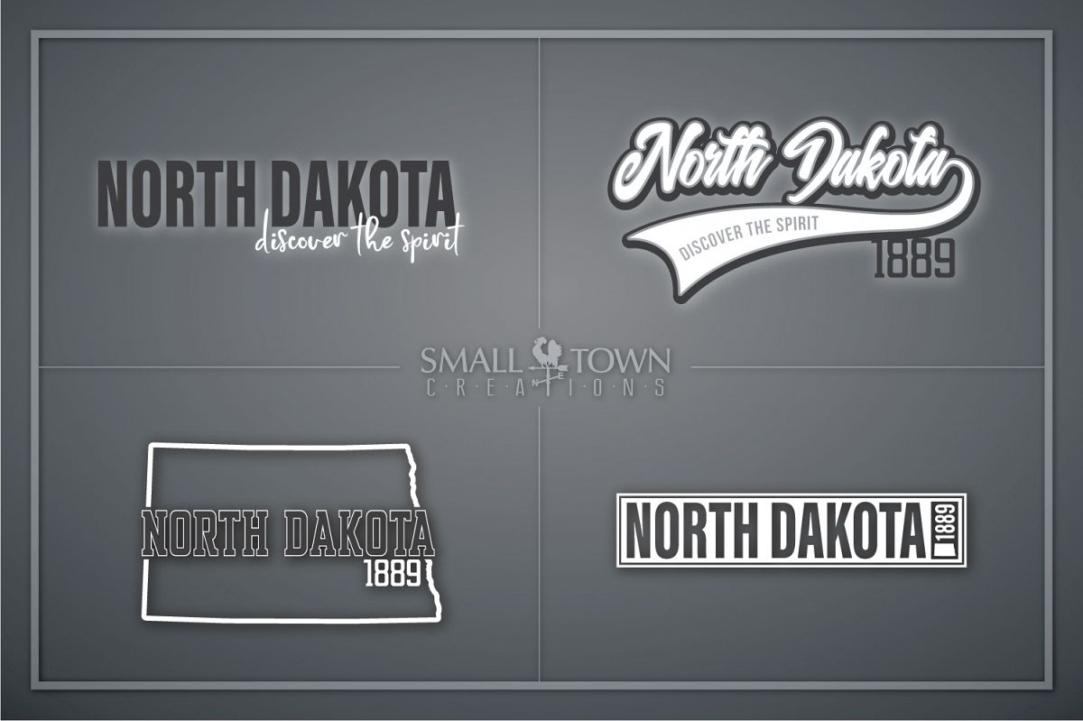 North Dakota, Discover the Spirit, logo, PRINT, CUT & DESIGN example image 1