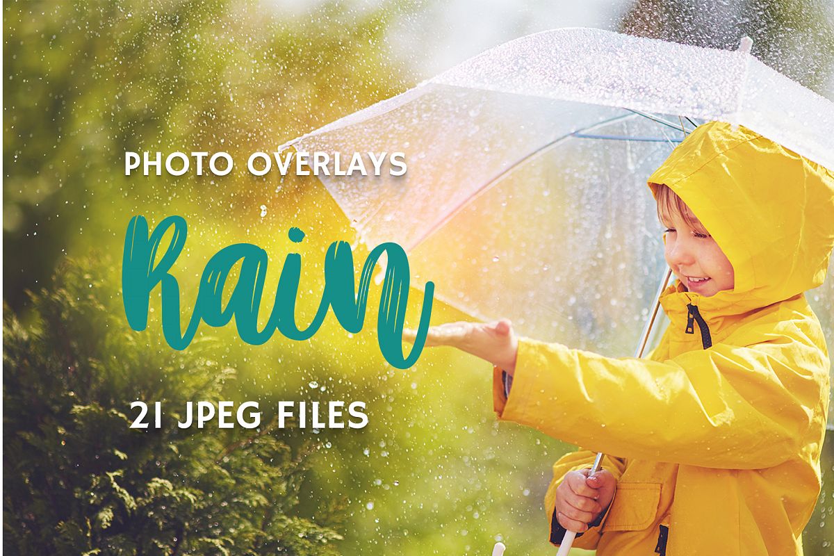 21 Rain Photo Overlays example image 1