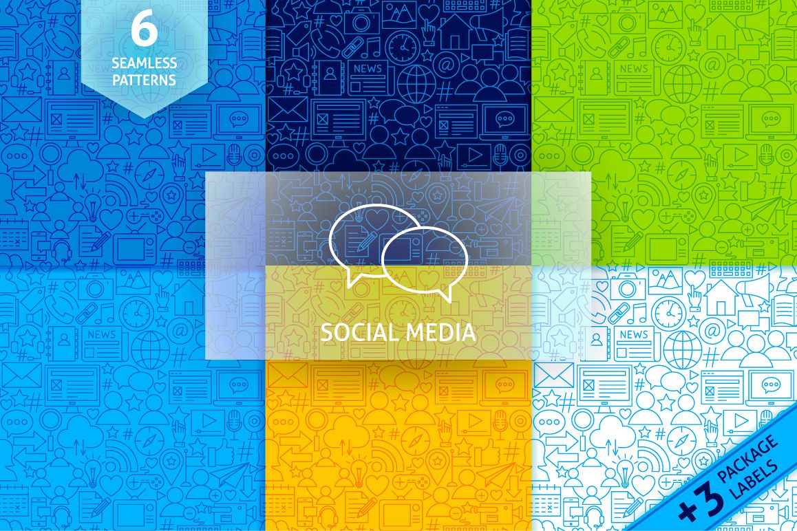 Social Media Line Tile Patterns example image 1