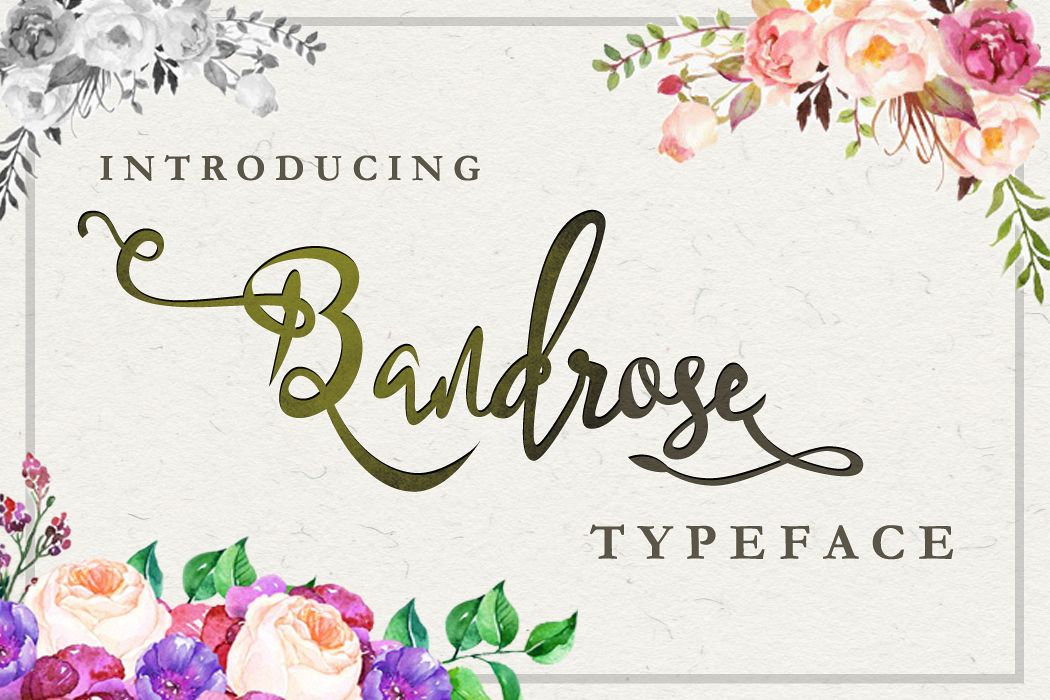 Bandrose typeface example image 1