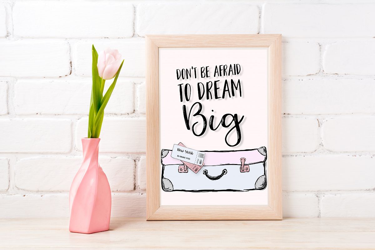 Dream Big Wall Art Printable - Instant Digital Download example image 1