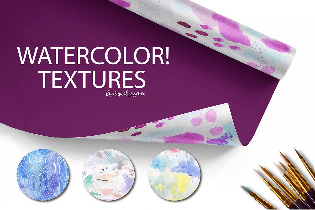 69 Watercolor textures backgrounds! example image 1