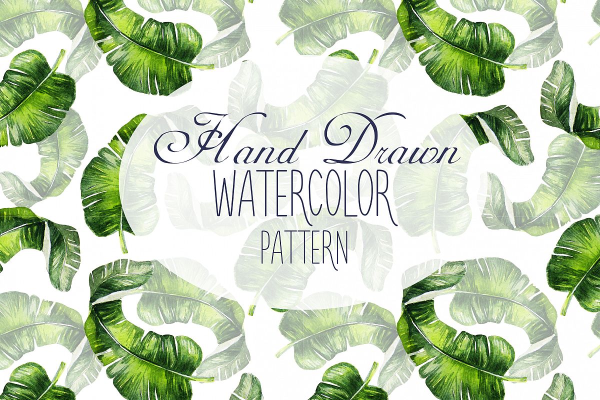 16 Hand Drawn Watercolor Pattern example image 1