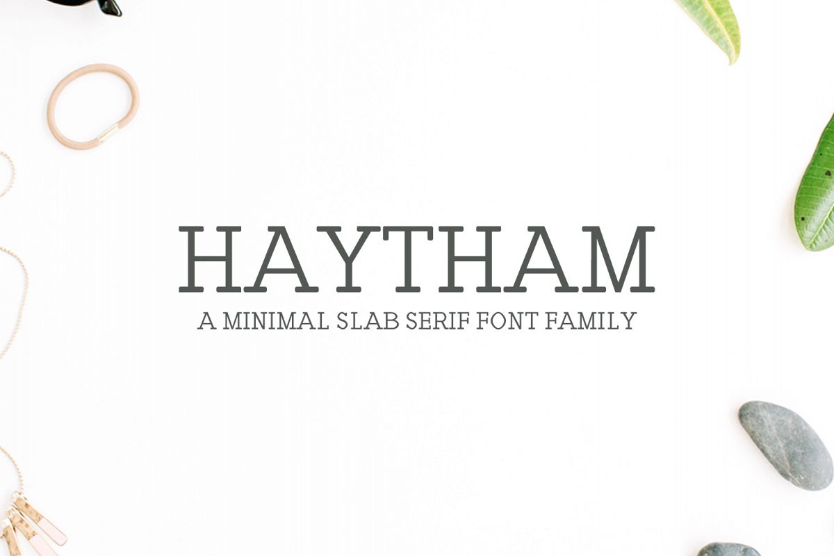 Haytham Minimal Slab Serif Typeface example image 1