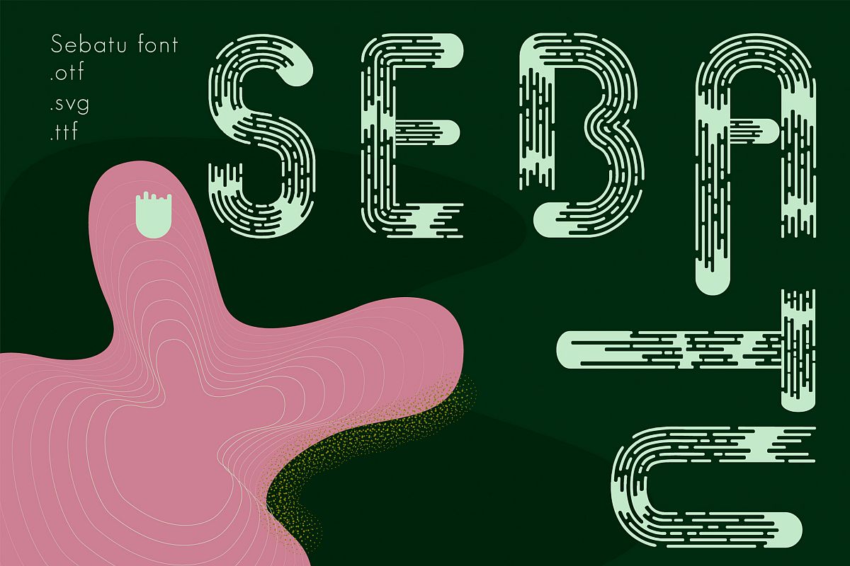 Sebatu modern font example image 1
