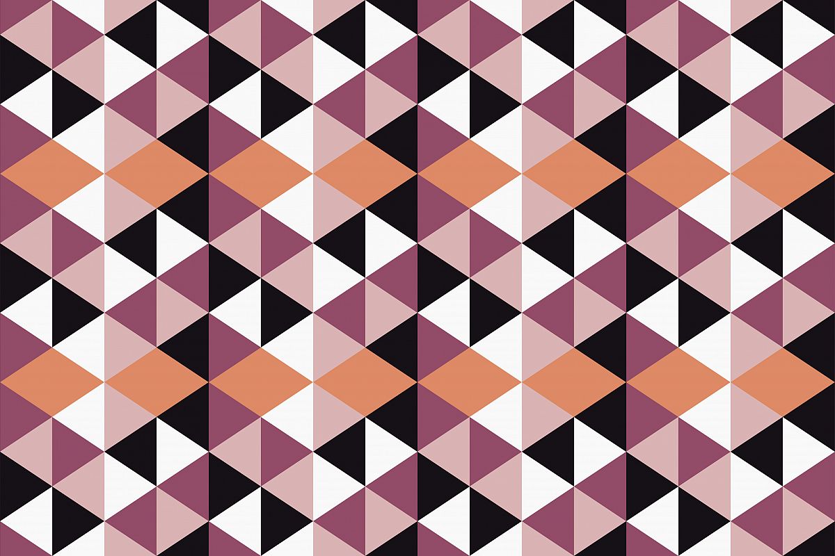 Mosaic seamless pattern. Background made of triangles. Vector illustration. Textile rapport. example image 1
