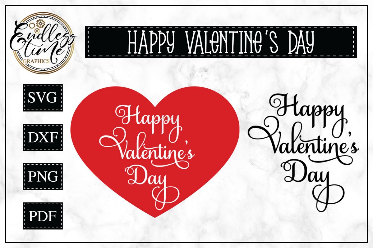 Happy Valentine's Day SVG Cut File example image 1