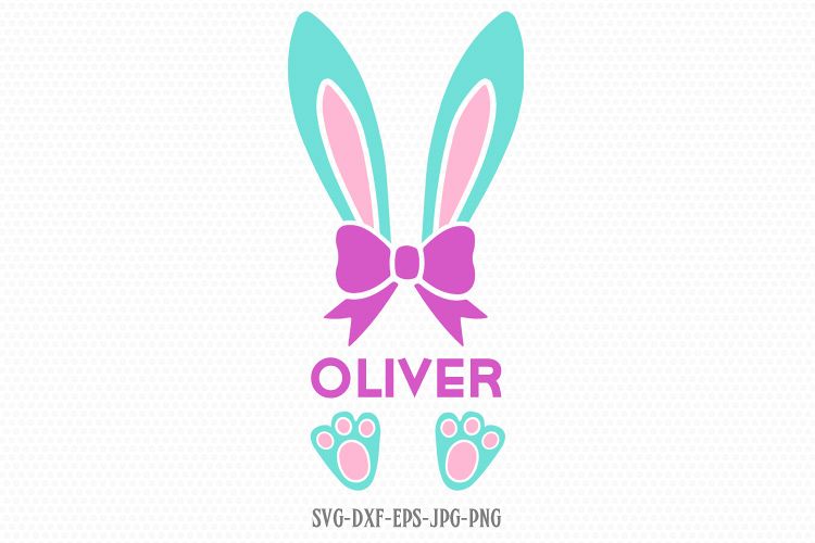easter bunny monogram frame example image 1