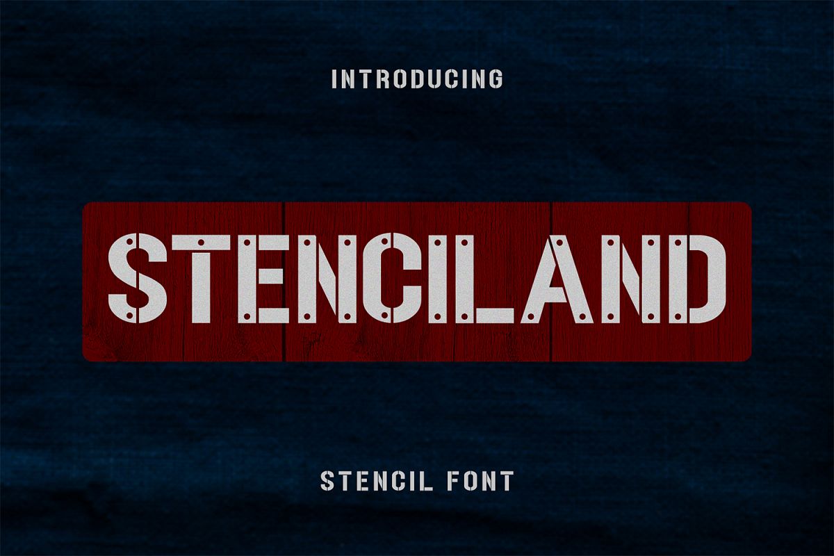 STENCILAND FONT example image 1