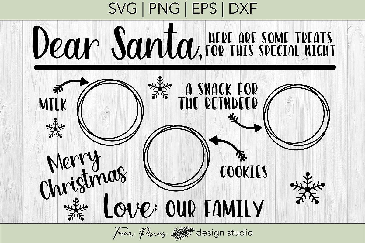 Download Dear Santa Cookie And Treat Tray Love Our Family PSD Mockup Templates