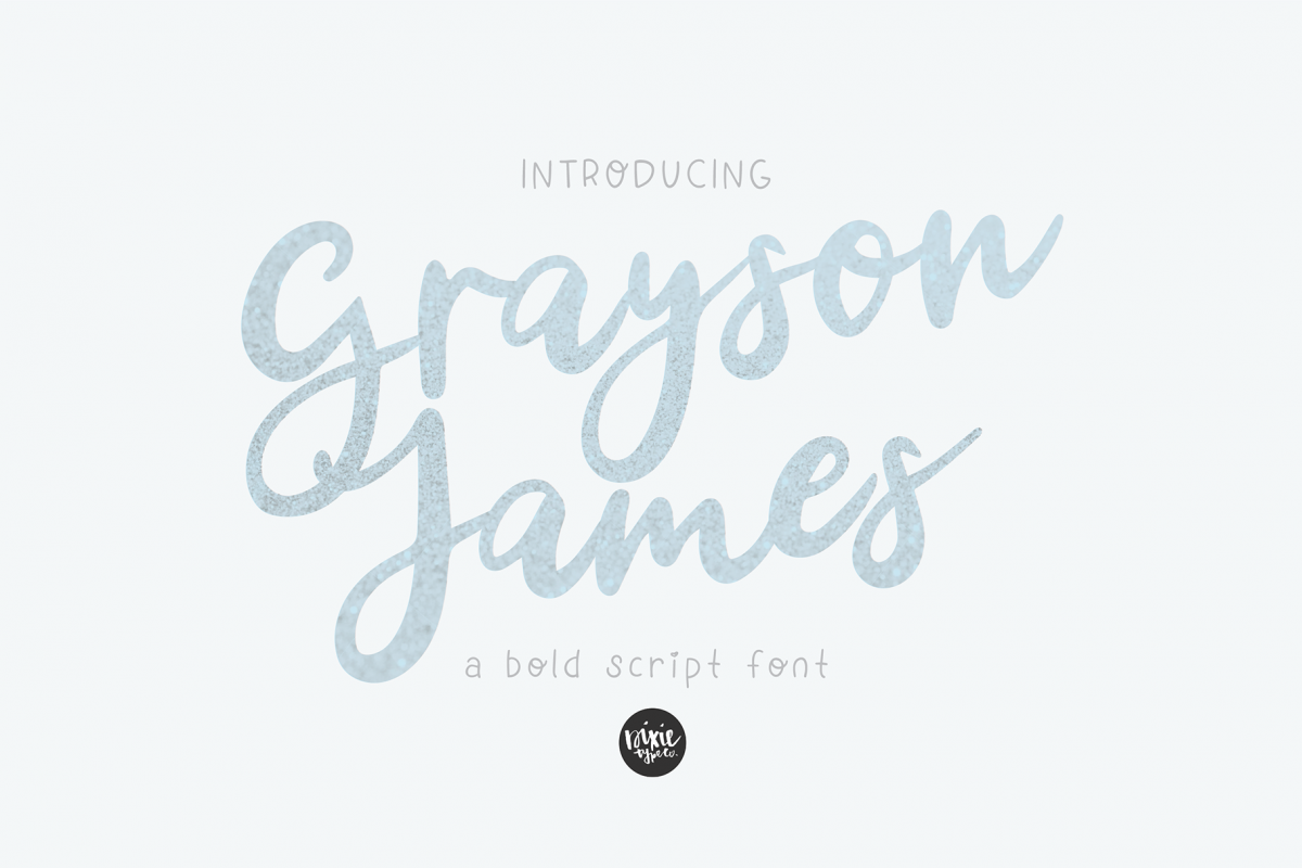GRAYSON JAMES Bold Script .OTF Font example image 1