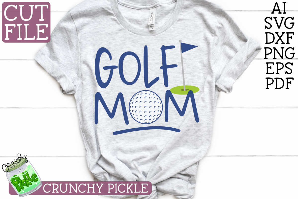 Golf Mom Sports SVG Cut File example image 1