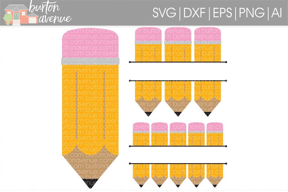 Download Split Pencils SVG Cut File for Silhouette, Cricut ...