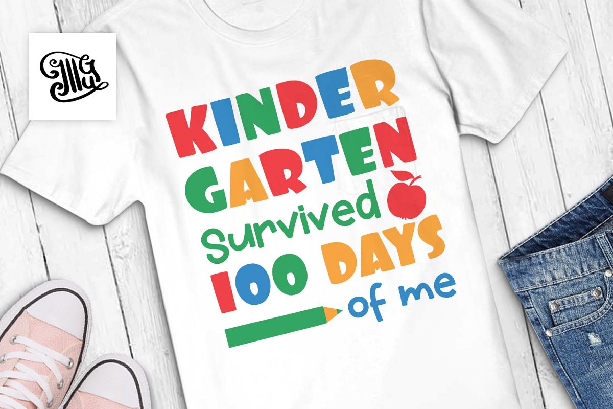 Download Kindergarten survived 100 days of me svg