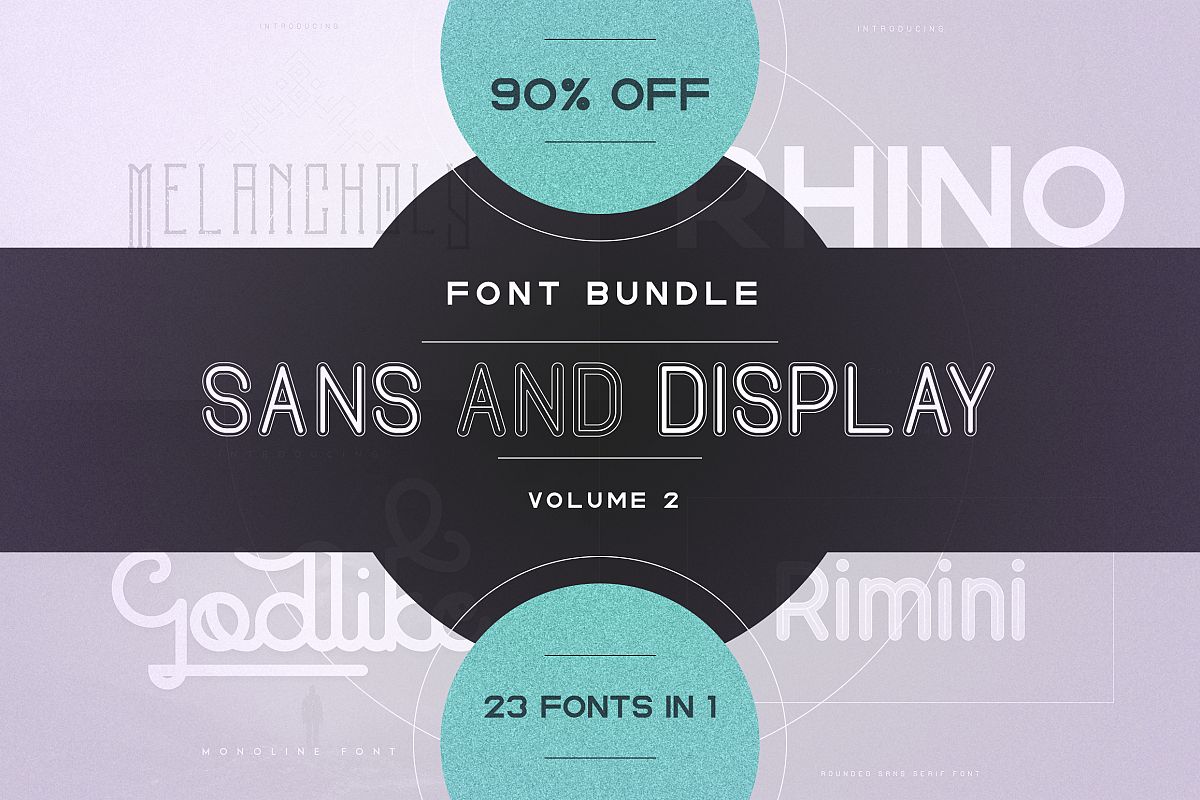 23in1 Sans and Display font bundle | Volume 2 example image 1