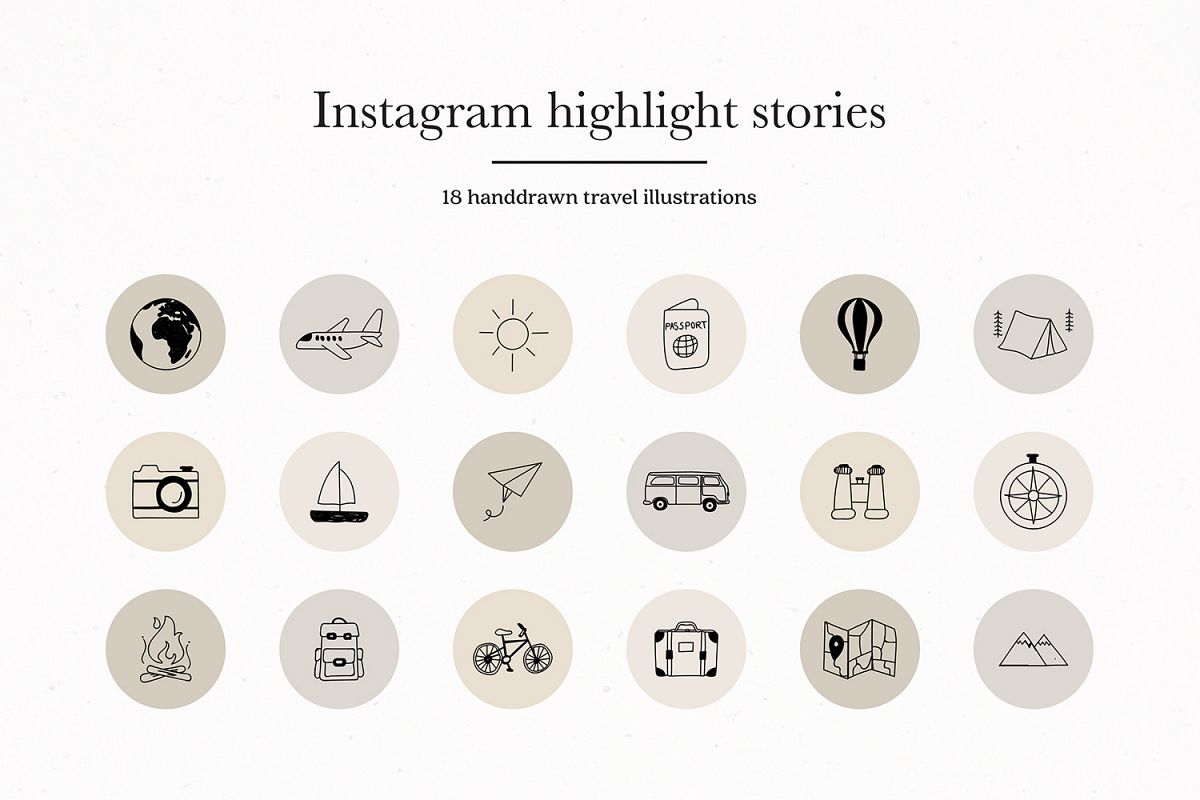 Highlight Instagram stories icon Travel путешествие