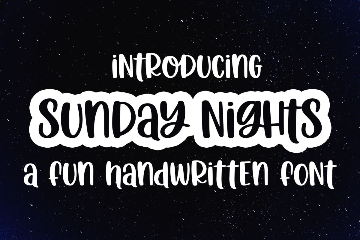 Sunday Nights - A Fun Hand-Written Font example image 1