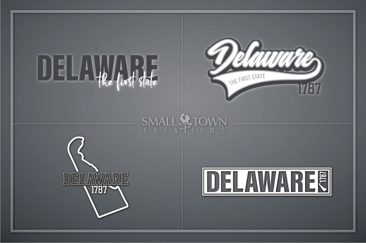 Delaware, The First State - slogan, PRINT, CUT & DESIGN example image 1