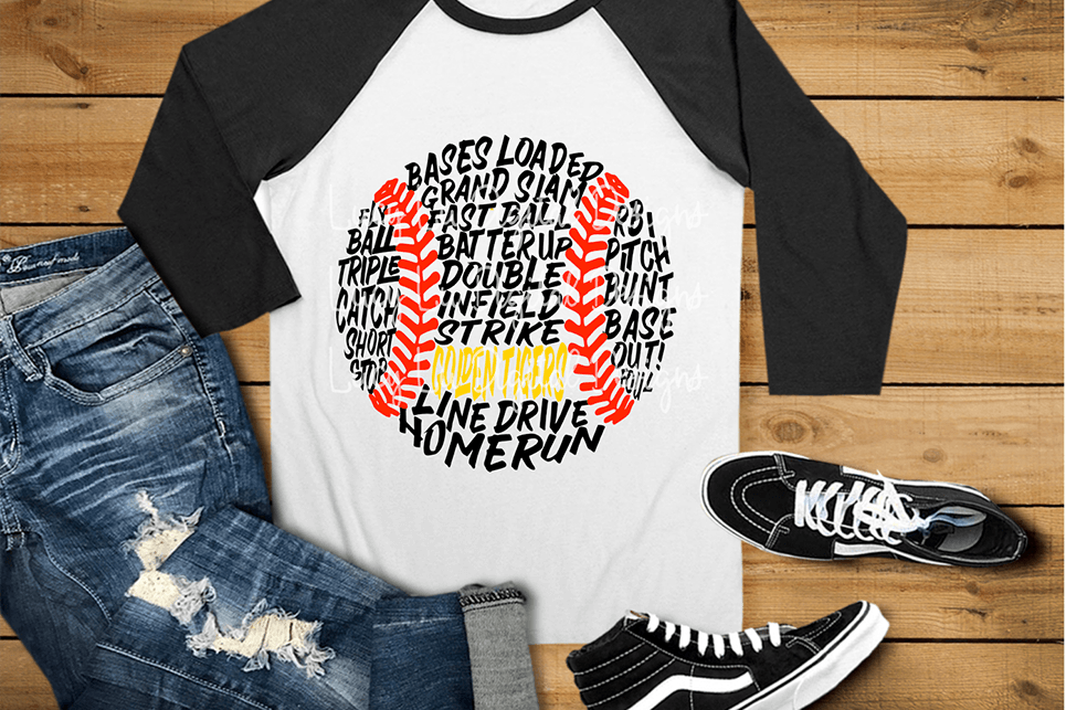 Messy Baseball Golden Tigers example image 1