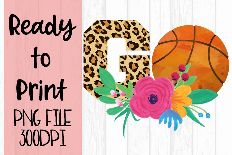 Basketball Go Leopard Ready to Print example image 1