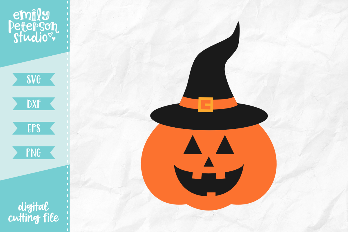 Jack o' Lantern Witch SVG DXF EPS PNG example image 1