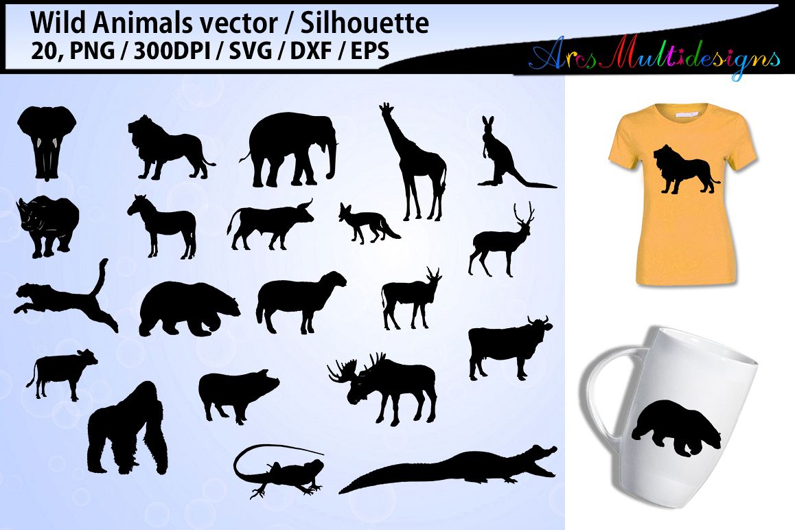Download Wild Animals silhouette svg / Animals SVG Cutting Templates