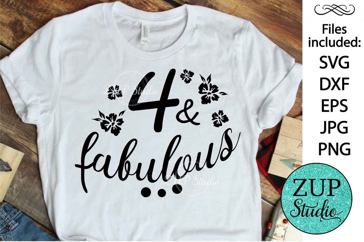 Four and fabulous Digital Cutting files file 131 example image 1