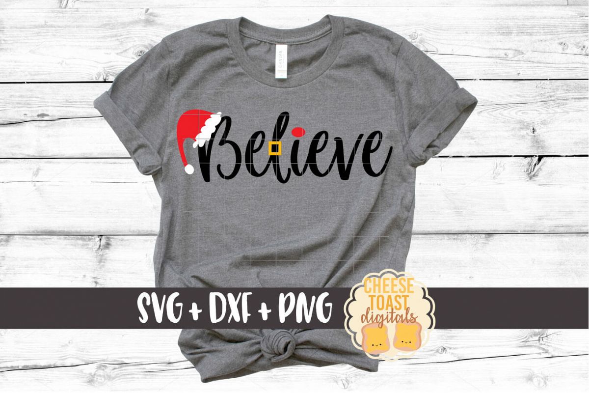 Believe - Christmas SVG Files - Santa example image 1