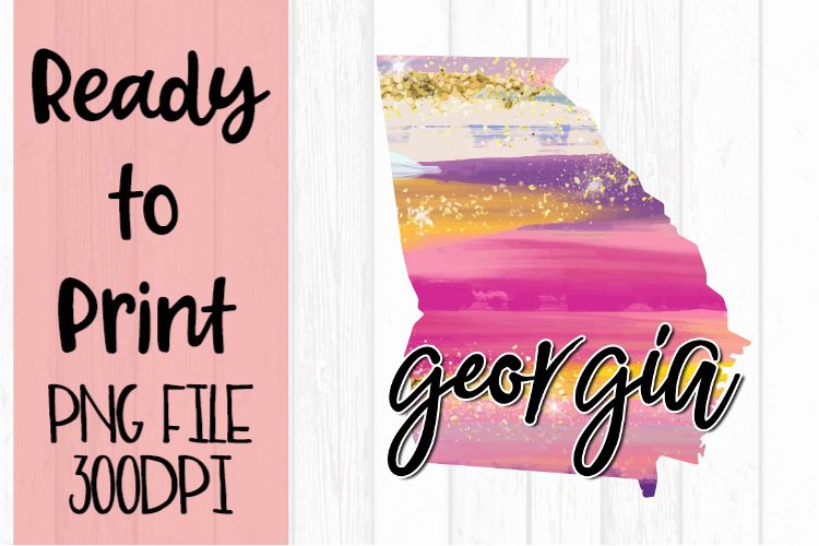 Georgia Painted States Ready to Print example image 1