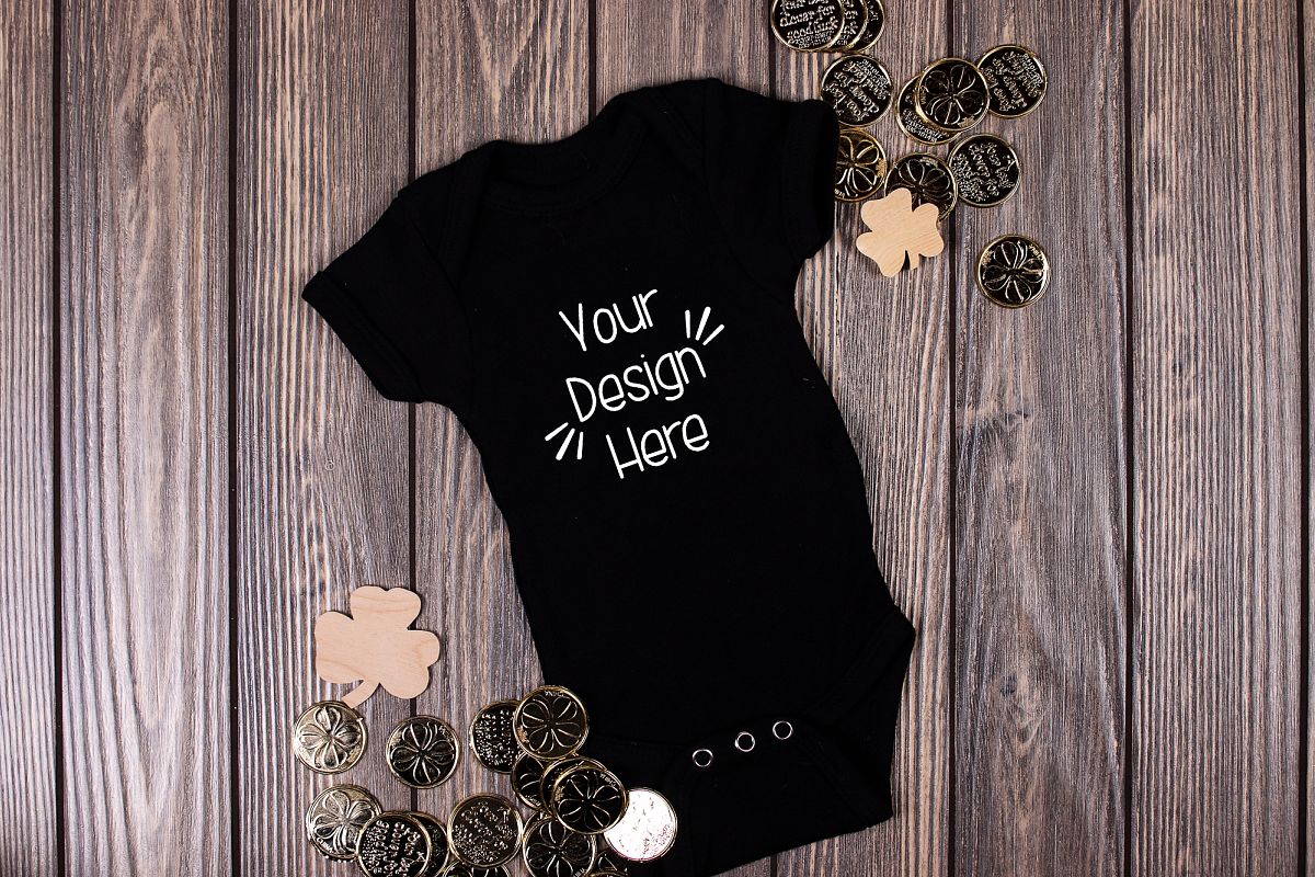 March Baby Suit Mockup 8| St Patricks Day Baby shirt Mockup example image 1