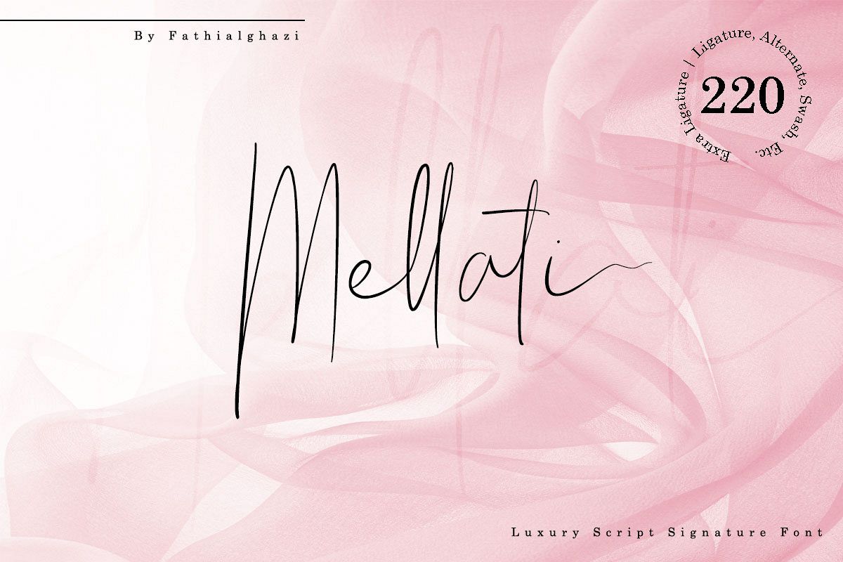 Mellati - Luxury Script Signature Font example image 1