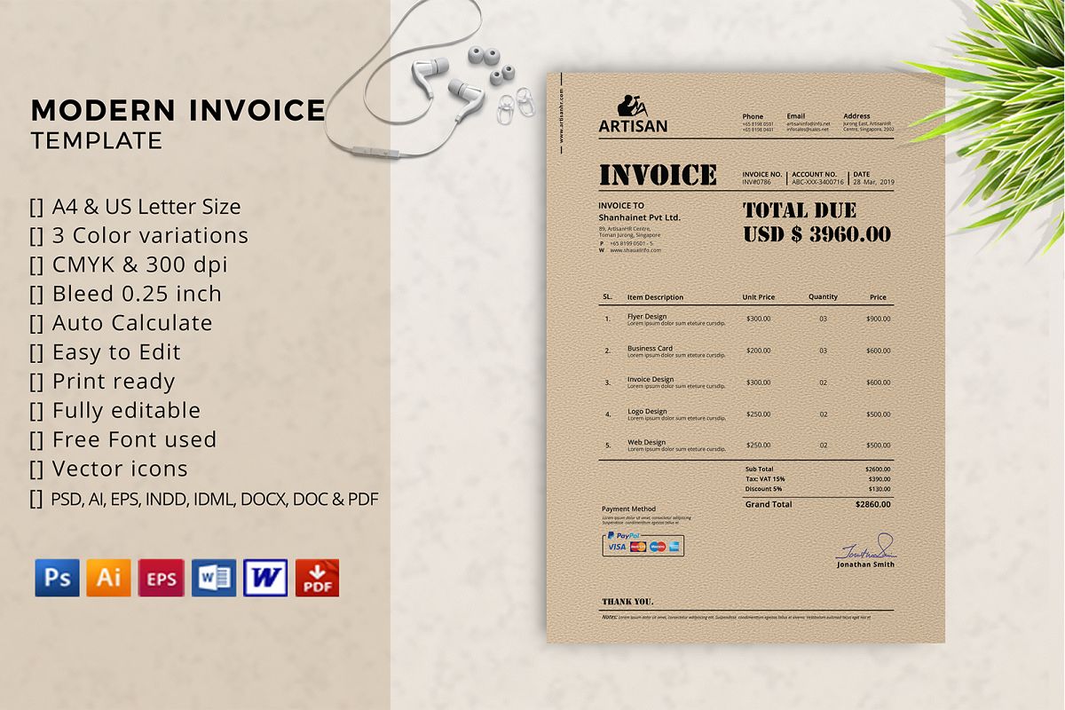 Retro Invoice example image 1