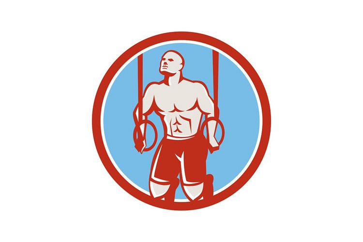 Cross-fit Ring Dip Circle Retro example image 1