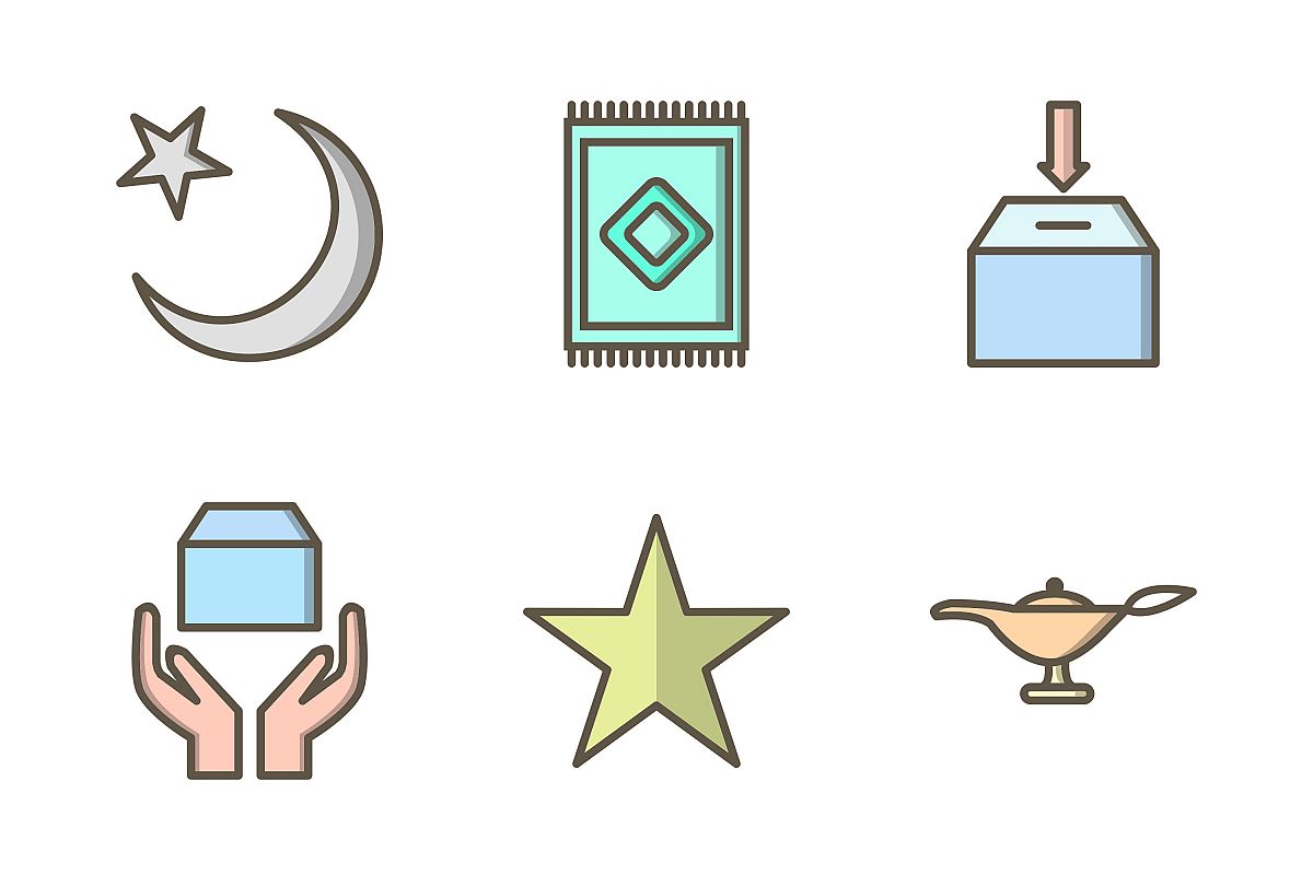 Set Of Ramadan Icons example image 1