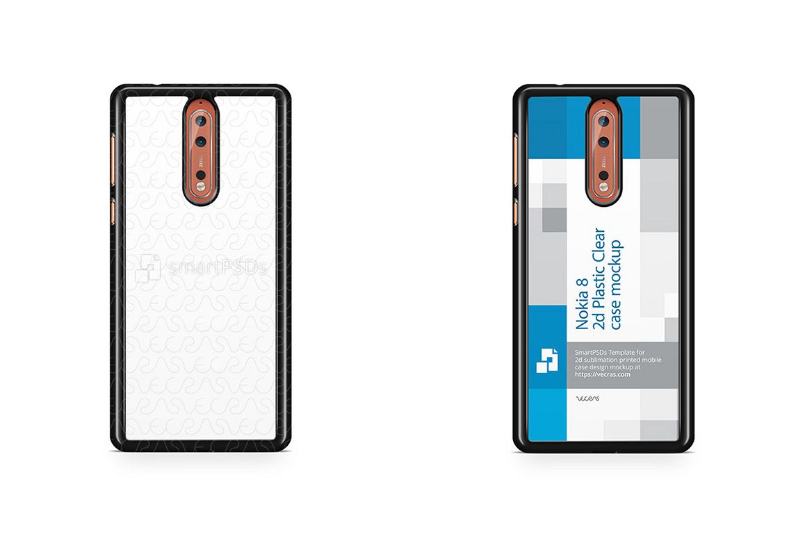 Nokia 8 2d PC Colored Mobile Case Design Mockup 2017 example image 1