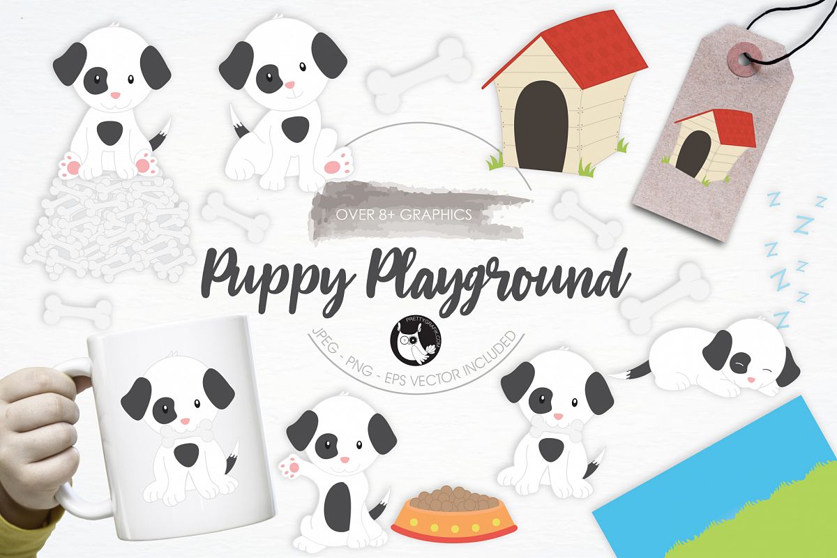 Puppy Playground graphics and illustrations example image 1