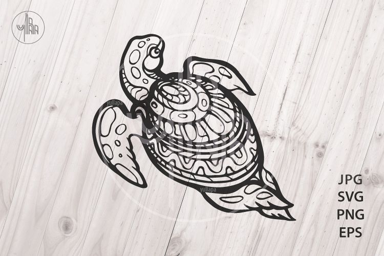 Download Sea Turtle, Zentangle animal, SVG, PNG, EPS vector clip art