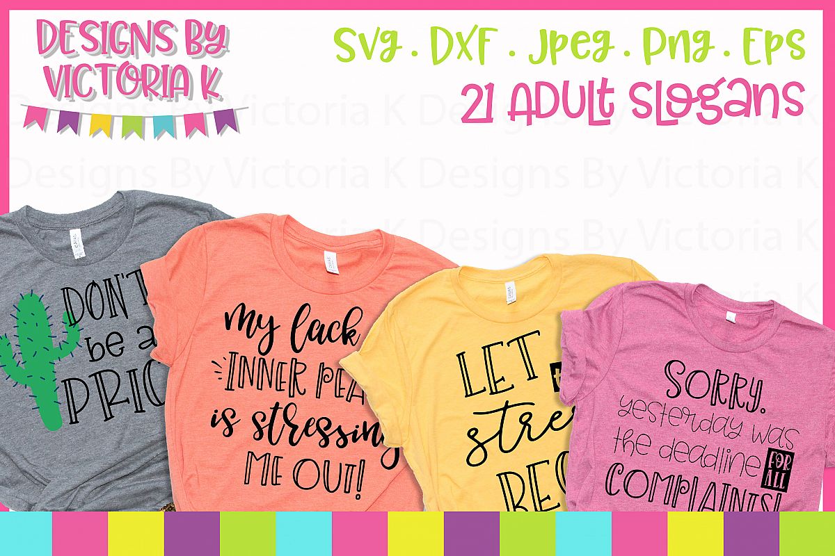 Adult slogans Bundle, SVG, DXF, PNG example image 1