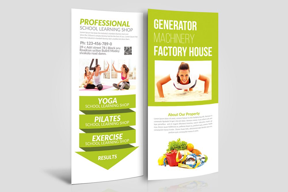 Health & Fitness Rack Card Template example image 1