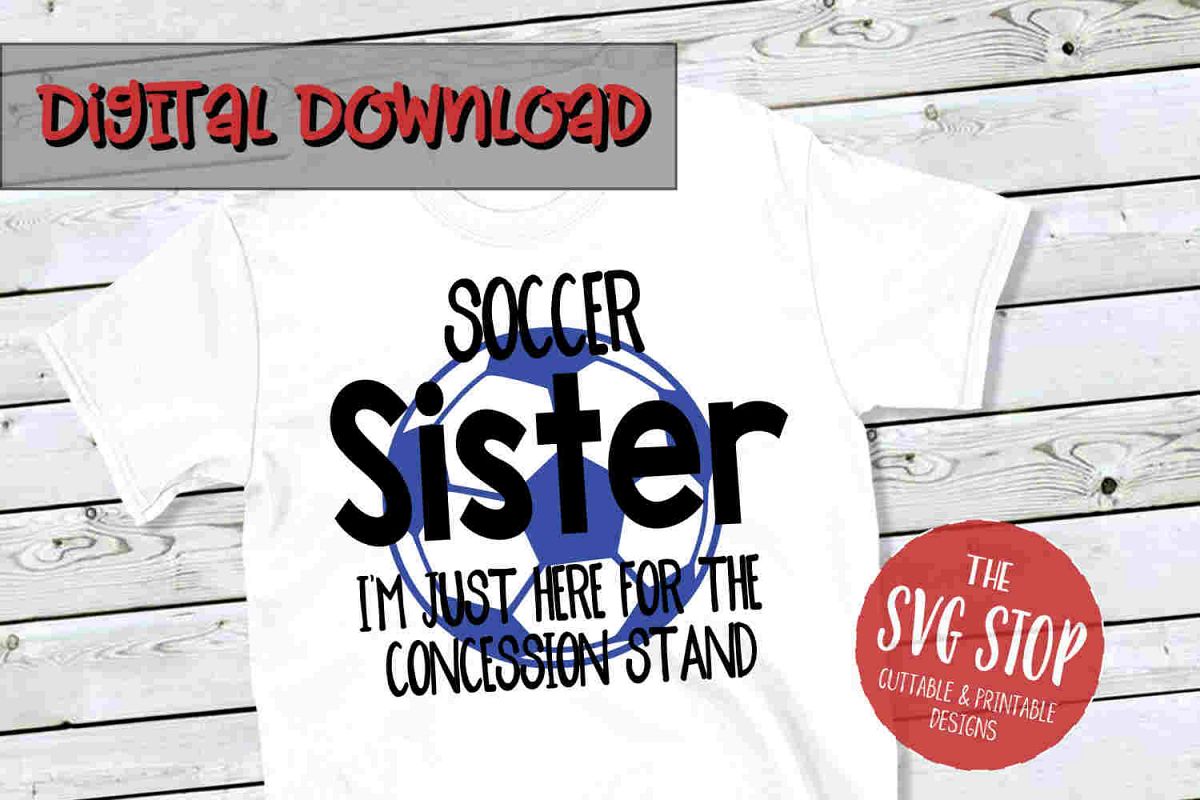 Soccer Sister -SVG, PNG, DXF example image 1