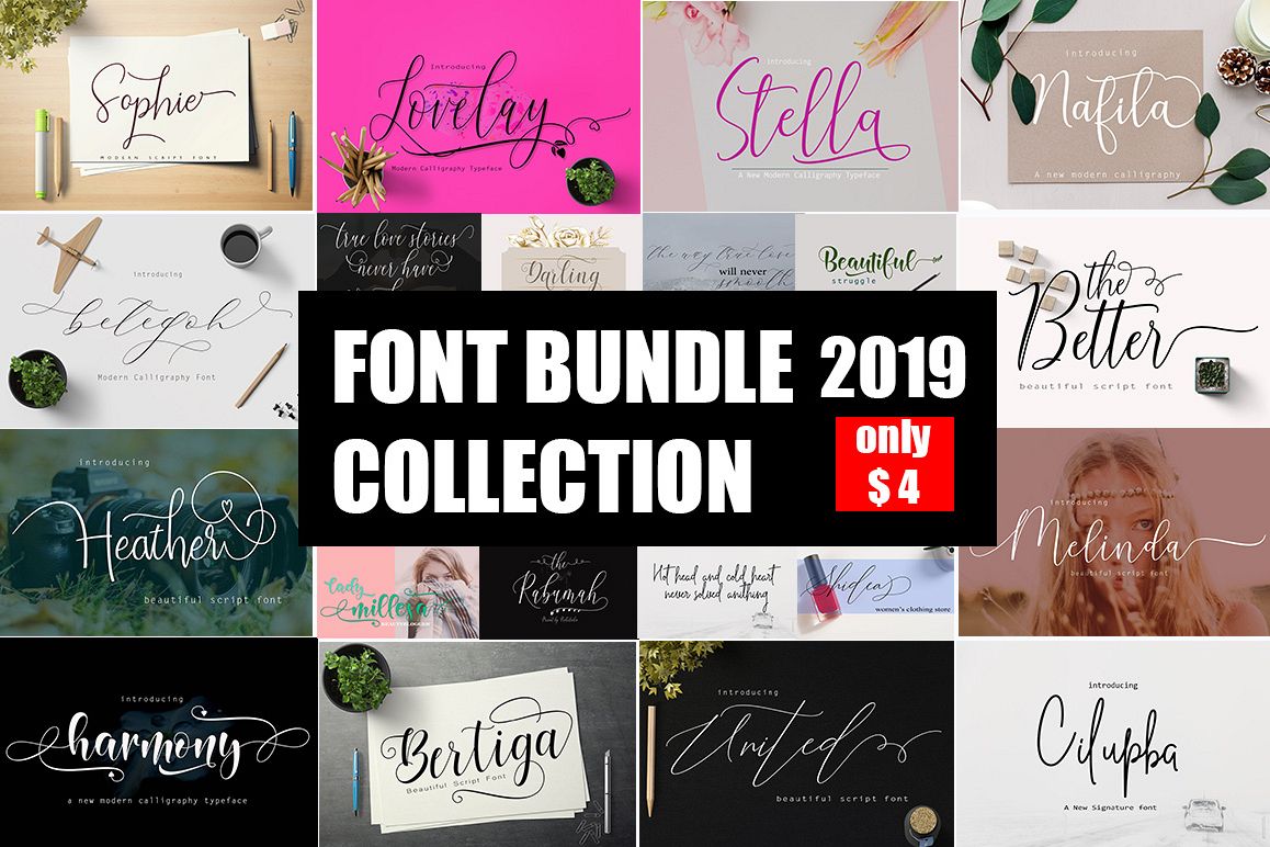Font Bundle Collection example image 1