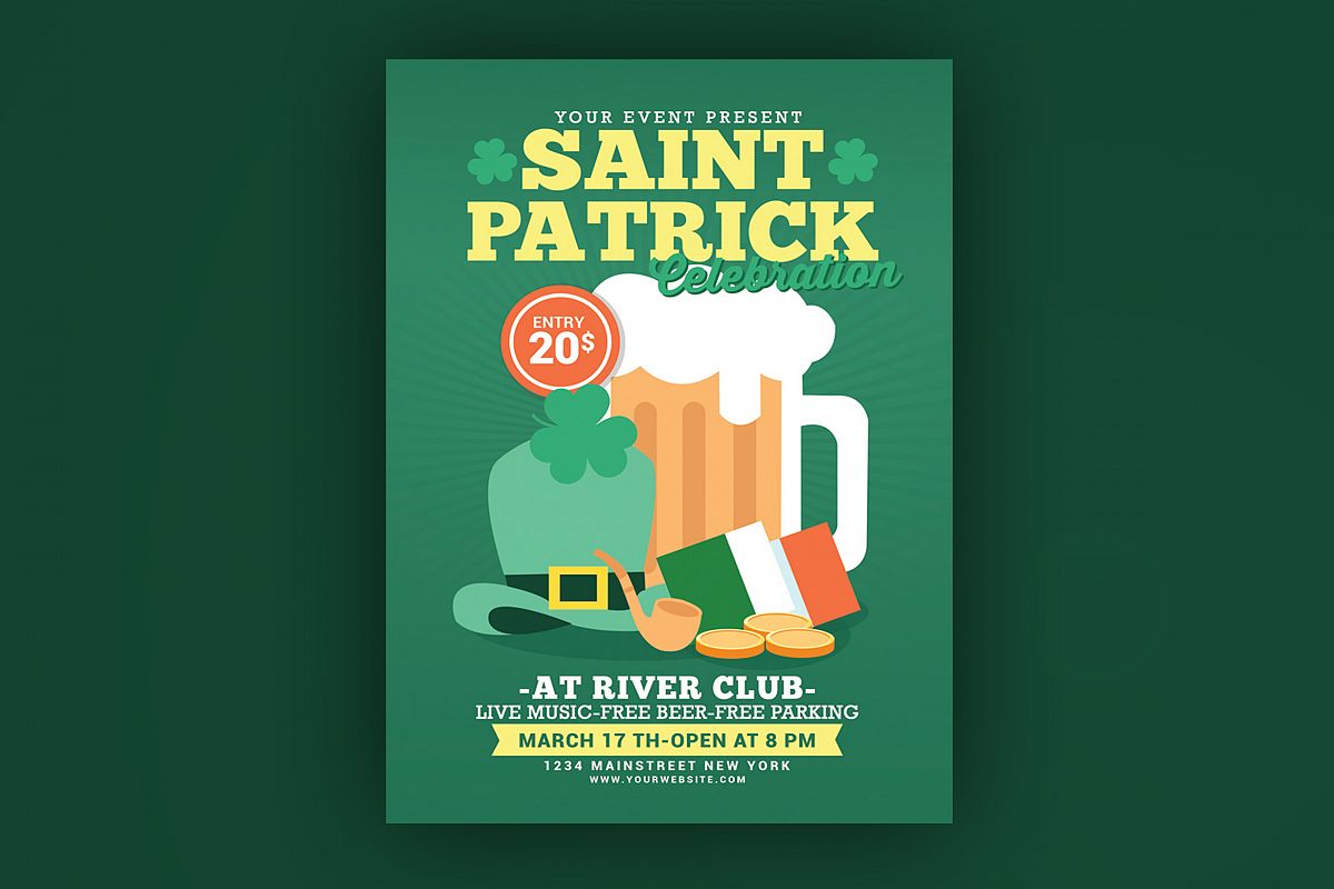 Saint Patrick Celebration Flyer example image 1