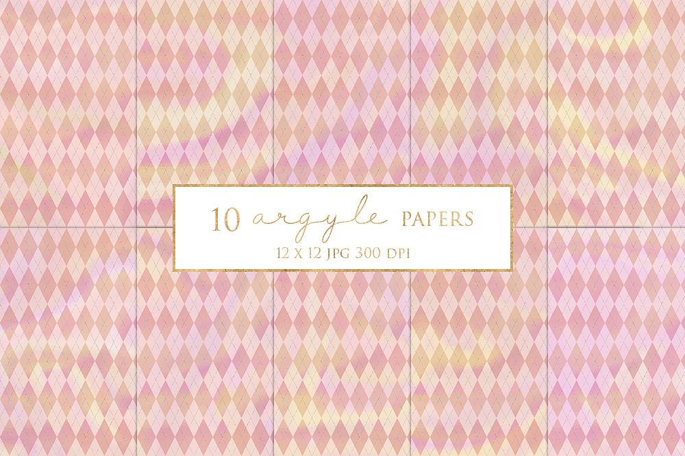 10 Pretty Argyle Magical Digital Papers example image 1