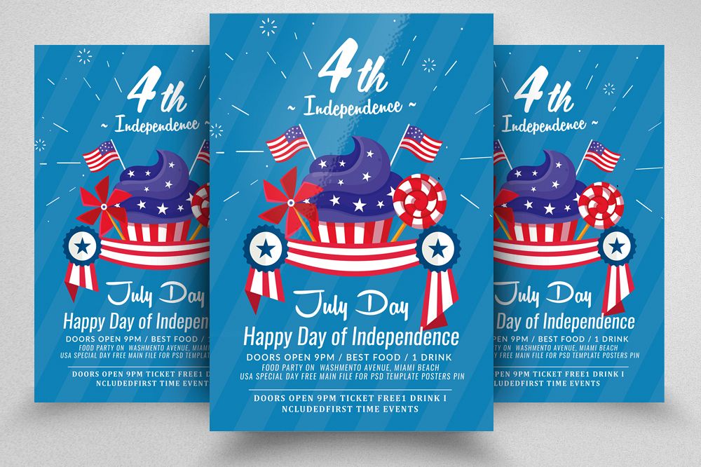 Happy Independence Day Flyer example image 1
